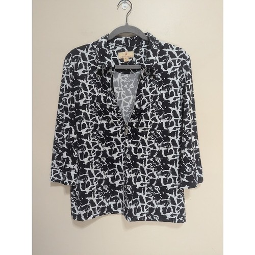 Sport Haley 1/4 Zip Polo Black & White Women’s Medium 3/4 Sleeve Golf Leisure - Picture 4 of 8