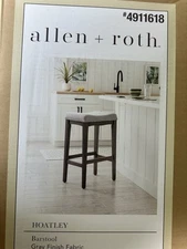 Upholstered saddle seat Bar stool Gray 29.0 inch