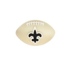 5 pc. Saints Football Silicone Focal Bead Beadable 3D New Orleans 26x18mm