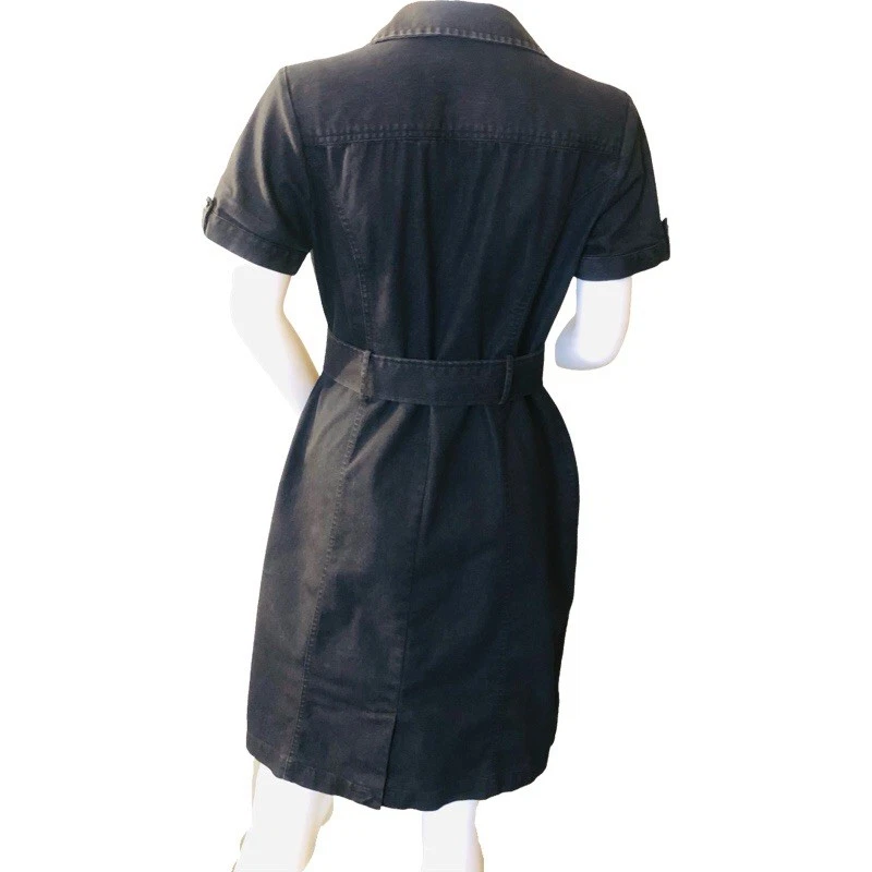 Vestido vaquero de manga corta con botones azul oscuro APT 9 talla 10 hasta la rodilla Foto 2 de 4