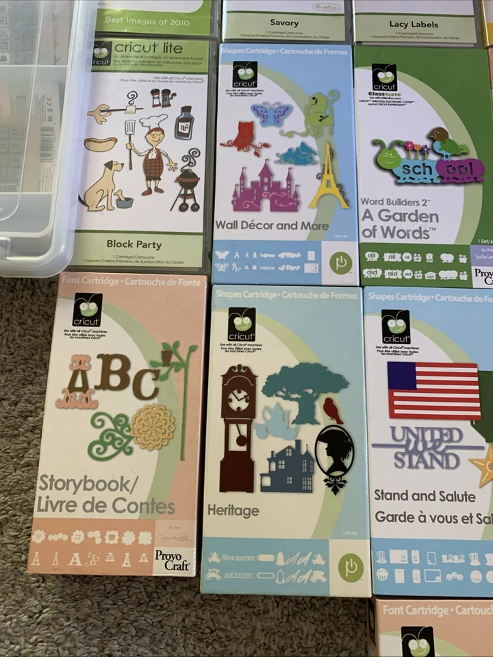 Cricut Cartridges Complete With Books and Overlays and 1 storage Bin Lot of 35 - Image 4 of 4