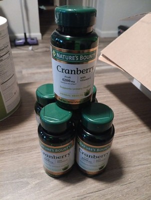 Nature's Bounty 4,200mg Cranberry Softgels W/ Vitamin C-120 Softgels X5