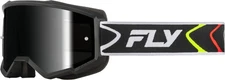 Fly Racing Youth Zone Goggles Black/White Black Mirror Smoke Lens