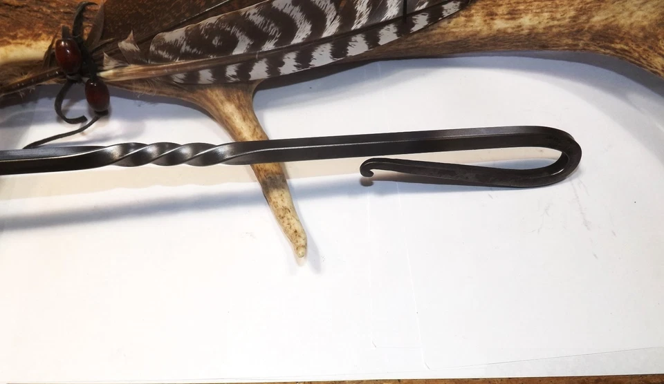 Espátula barbacoa parrilla forjada a mano grande Foto 2 de 4