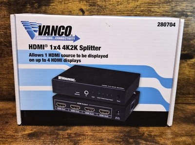 Vanco 4k HDMI 1 x 4 Splitter/Extender Model 280704