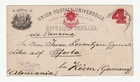 PERU 4c stationery postcard 3/7/1889 to Germany