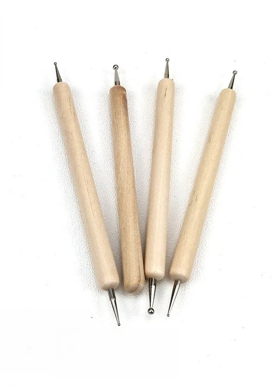 5pcs/set Pressure Tracing Pen Tool Nail Art Pottery Flower Dotting Pen Pressure - Image 3 of 4