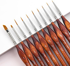 10Pcs Miniature Model Paint Brushes Micro Detail Paint Brush Set,Small Fine Deta