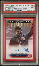 2024 Topps Chrome USOP Olympic Champions Mark Spitz Red Auto #’ed /5 PSA 9 