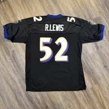 Baltimore Ravens Jersey XL Ray Lewis 54 Men’s Reebok Black Vintage 
