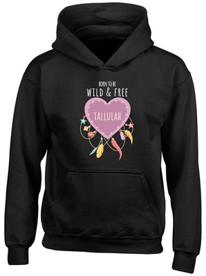 Personalisierter Indianer Born to be Free Kinder Hoodie Geschenk Kapuzenoberteil