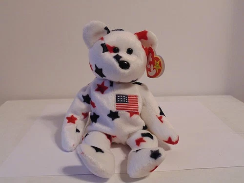 Vintage 1997 Ty Beanie Babies Golry Bear With 1997 Ear Tag & 1998 Bum Tag