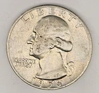 1956 Washington Silver Quarter Philadelphia USA Mint Collector's Coin 90% 25c
