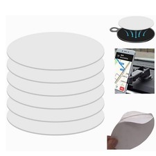 MGQFY 8 PCS 80mm 3.15" Circular Double Side Sticker 8PCS clear