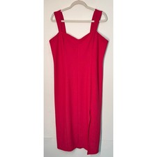 Abercrombie & Fitch Sleeveless Midi Dress Cocktail Party Date Night Magenta Pink