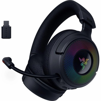 Razer Kraken V4 Kabelloses Gaming-Headset Schwarz Bluetooth Kopfhörer 2,4 GHz