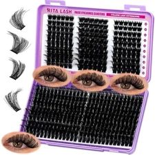 460PCS 4 Style Lash Clusters Eyelash Extensions False Eyelashes DIY Wispy Lash E