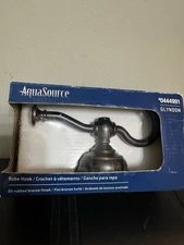 New Unopened AquaSource Oil Rubbed Bronze Finish Robe Hook. Box Has Some Wear.