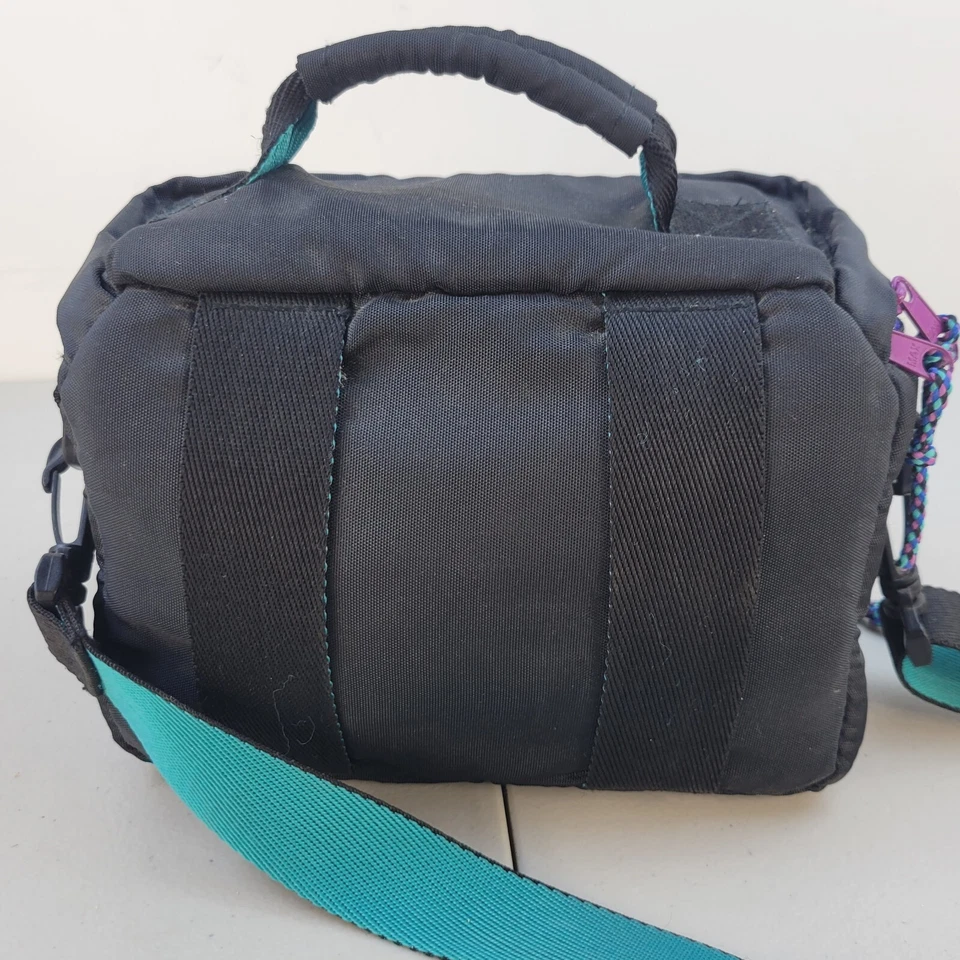 Samsonite World Sport Padded Camera Bag Teal Purple Black Strap Retro 90's #70 - Image 4 of 4