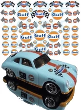 Gulf 1:64 ,1:43, 1:32, 1:24 WATER-SLIDE DECALS FOR DIECAST, SLOT CAR:
