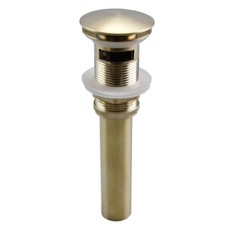 Brushed Gold Color Basin Pop up Drain-pipe Basin Sink Drain Pipe with/Overflow