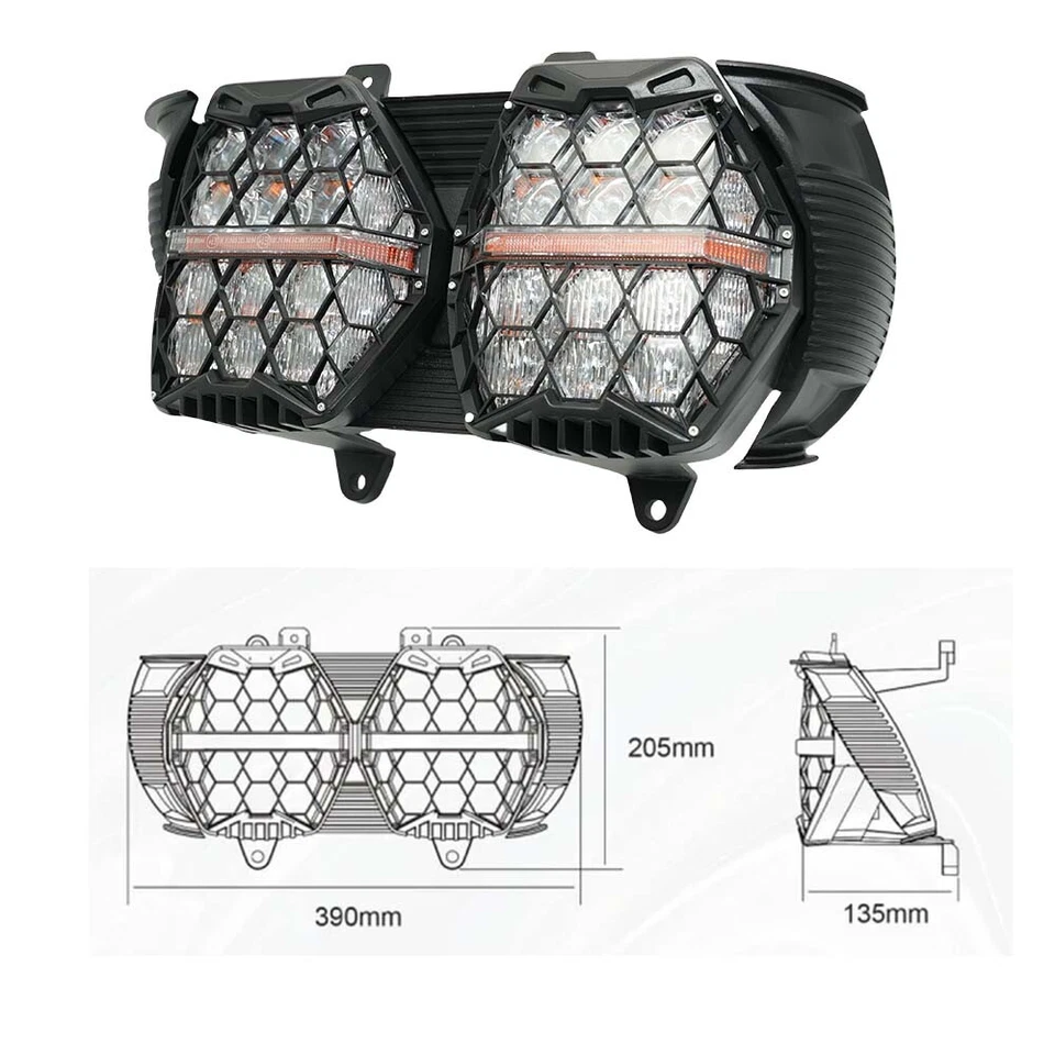 Faro doble LED blanco/ámbar más nuevo para Harley-Davidson Road Glide 2015-2024 Foto 2 de 4