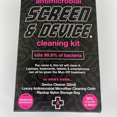 Spray Nettoyant Antibactérien pour Écran Muc-Off 250ml pas cher BTC