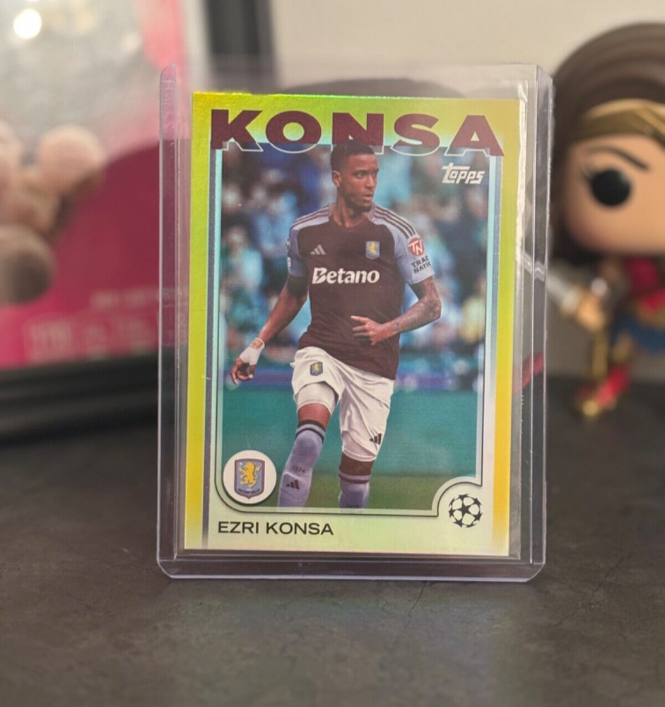 2024/25 Topps UCC Flagship Ezri Konsa Aston Villa Yellow Foil /175