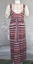 Womens VTG 60s/70s 1960s 1970s Peasant Boho Hippie Maxi Dress size small med