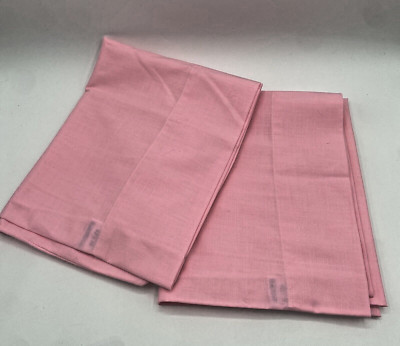 A Set Of Vintage Grants Pink Pillowcases 42x36 Made In USA