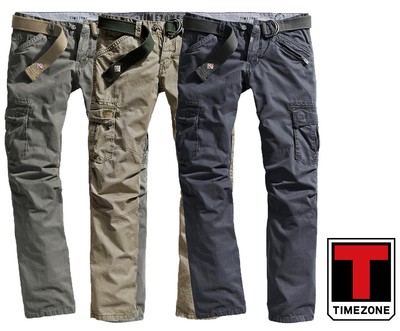 TIMEZONE HERREN CARGO HOSE BENITO TZ  3 Farben Größe wählbar Outdoor Jeans Hose 