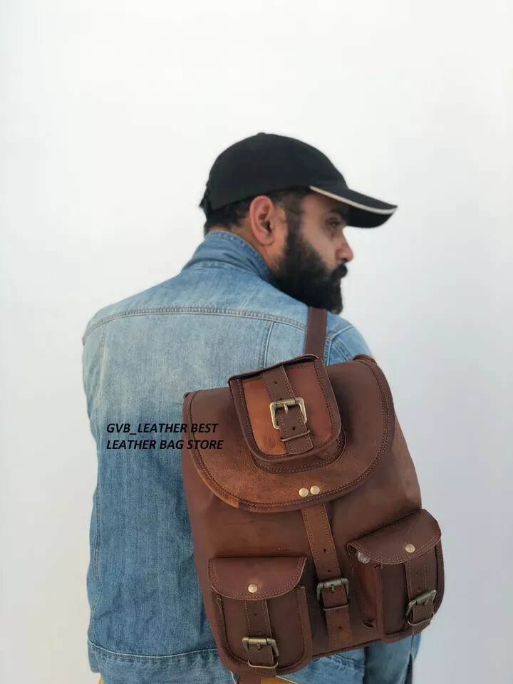 12.5 Inch Genuine Leather Backpack with Adjustable Straps Amazon.com: VILENCA HOLLAND 12.5 Inch Genuine Leather  main image 4