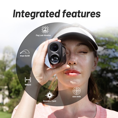 Mileseey Golf Rangefinder with Slope, 660 Yds Laser Distance Finder Rechargeable - Picture 9 of 10