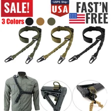 Tactical One /Three /2 Point Gun Sling Shoulder Bungee Strap Rifle Hunting Belts