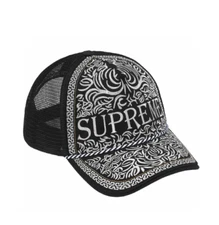 Supreme Vaquero Mesh Back 5-Panel Hat Black Embroidery SS25 Cowboy Mexican Style