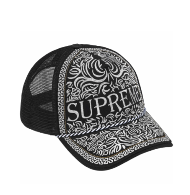 Supreme Vaquero Mesh Back 5-Panel Hat Black Embroidery SS25 Cowboy