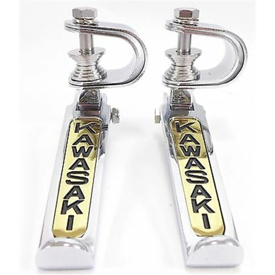 Clavija de reposapiés plegable abrazaderas de 1" a 1,25" - cromo/dorado para Kawasaki 2fm-11-7323k Foto 3 de 4