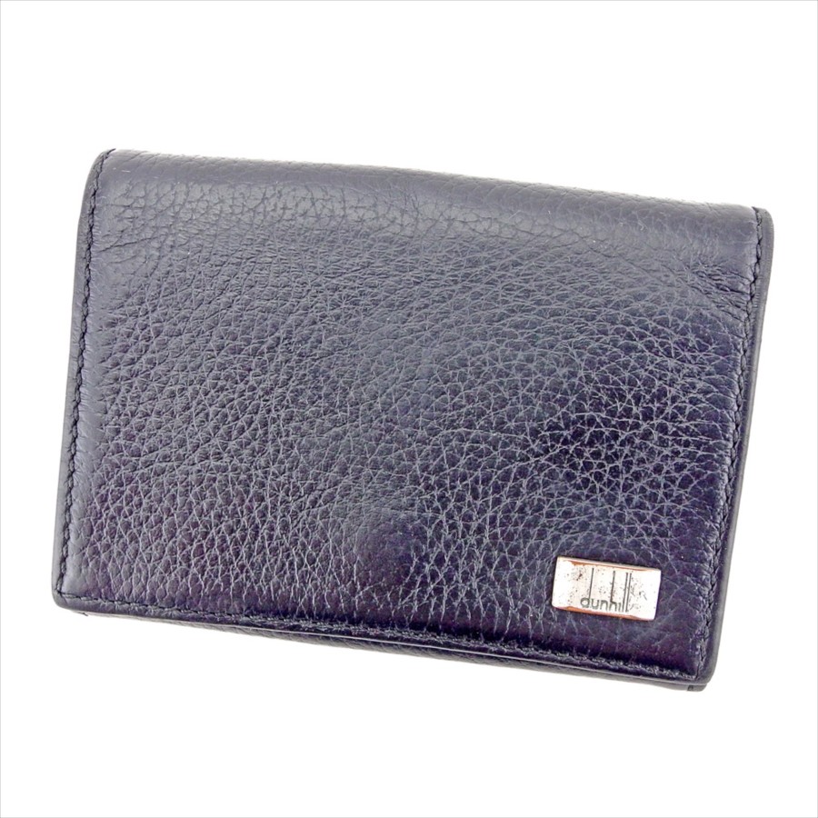 小物 dunhill money clip black Excellent! DUNHILL Money Clip Billfold Purse Wallet Leather