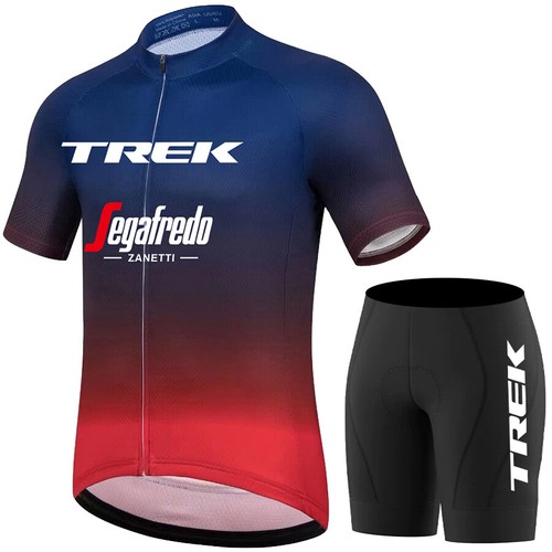 Outdoor Short Sleeve Cycling Jersey Bib Shorts Outfit Quick Dry Riding Shirts - Picture 3 of 8