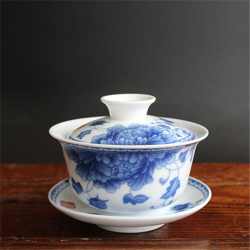 WEOPYCJ Gaiwan Tea Cup,Chinese Traditional Porcelain Gaiwan Teacup,Gaiwan  Tea Set With Lid And