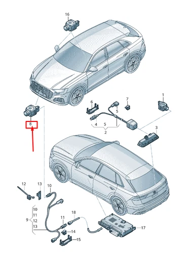 NEU AUDI Q8 4M FRONT-SURROUND-VIEW-KAMERA 4N0980546 ORIGINAL - Bild 2 von 6