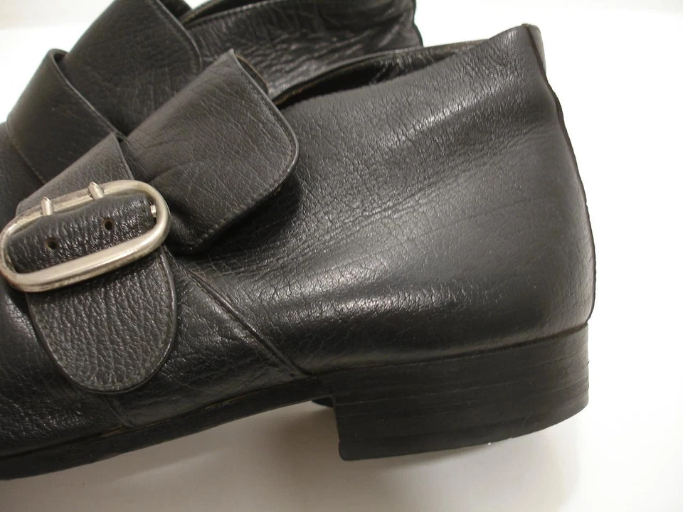 Hombres Talla 9 W Florsheim Guardsman De Colección Años 50 Cuero Negro Monje Correa Botas Tobillo Foto 3 de 4