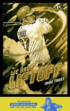 2021 Topps Fire Mike Trout We Have Liftoff Gold Minted card #WHL-1 LA Angels