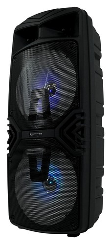 (2) Technical Pro Dual 8 Zoll kabellose Verbindung wiederaufladbare LED-Lautsprecher + Ständer + Mikrofone - Bild 5 von 12
