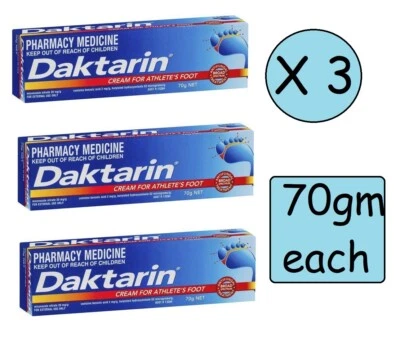 3 X Daktarin Cream for Athlete's Foot 70g Antiungal anti Fungal Athlete foot - image 1 of 4