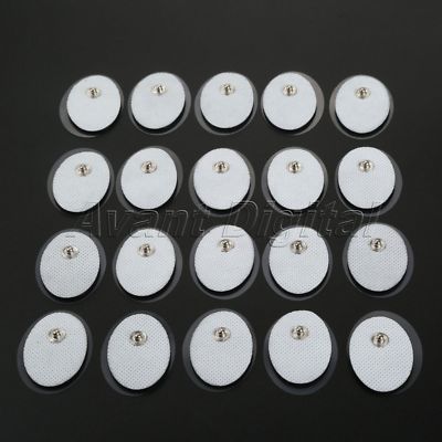20X Snap On Replacement Electrode Pads 1.7x1.18'' For Massager Tens Units Therapy
