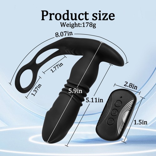 Analplug Anal Dildo Vibrator Prostata-Massagegeräte Sexspielzeug Männer Teleskop - Bild 7 von 24