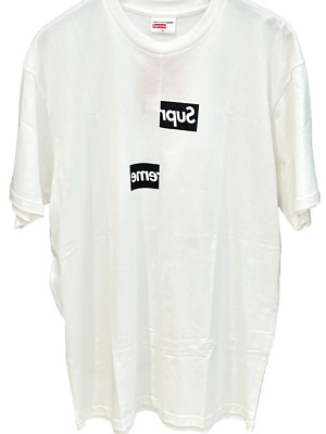 美品！Supreme CDG 半袖Tee split tee M クリーニング済 Supreme Comme des Garcons SHIRT Split Box Logo Tee White | eBay