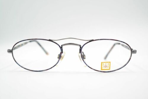 Vintage See you by Metzler 5333-368 52 20 140 Multicolore Ovale Lunettes NOS - 第 1/6 張圖片