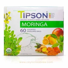 Tipson Ceylon Organic Moringa herbal infusions 60 assorted bags